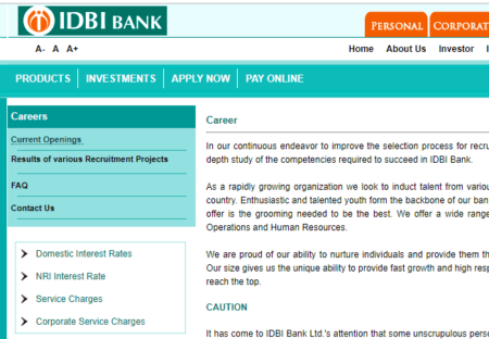 IDBI Assistant Manager 2019 Result