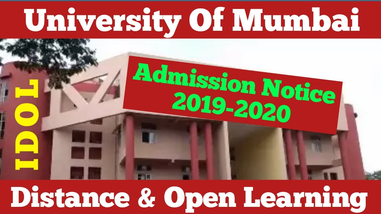 IDOL University of Mumbai 2019-20 Admission Notice | Dinesh Sir