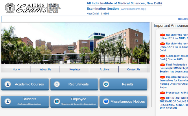 AIIMS PG Admission 2020