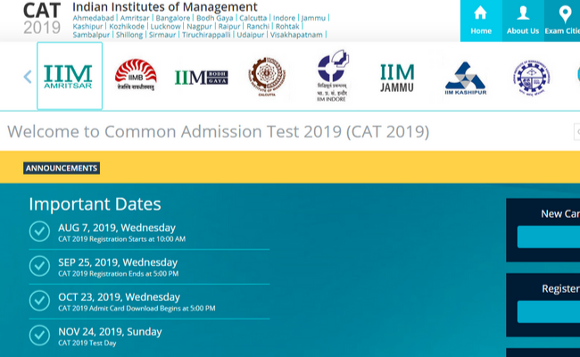 CAT 2019 Correction Window