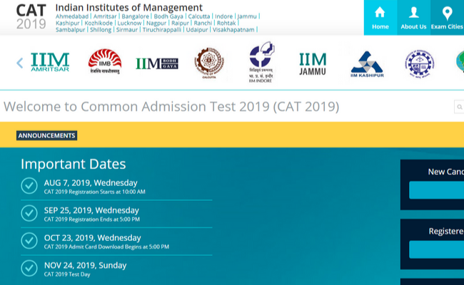 CAT 2019 Registration Process Ended