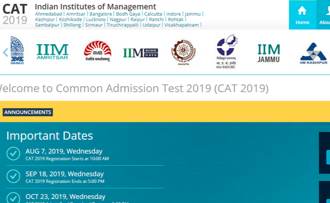 CAT 2019 Registration