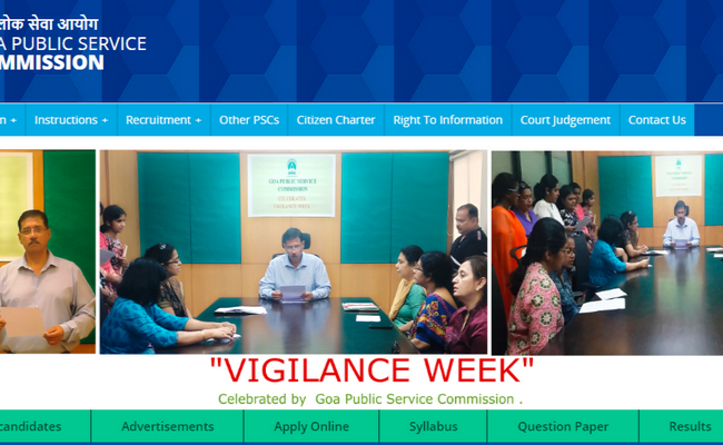 Goa Public Service Commission 2019 Recruitment: Apply for Assistant Professor