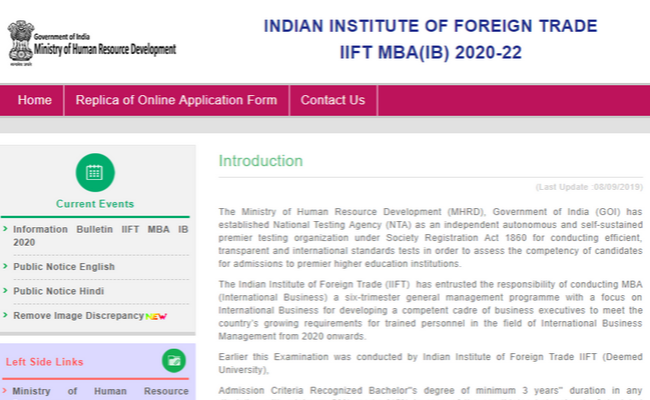 IIFT 2020 Exam Date, Pattern and Syllabus Notification