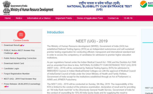 NEET 2020 Registration Process