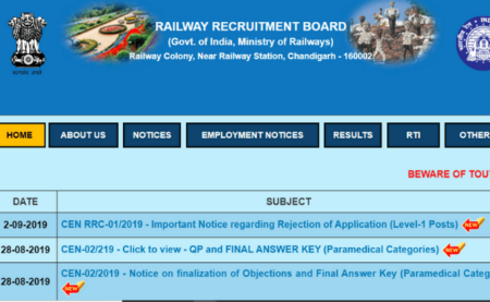RRB Exam Calendar 2019-2020 Released