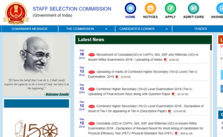 SSC GD Constable 2019 Marks Released 