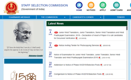 SSC JHT Final 2018 Paper II Result 