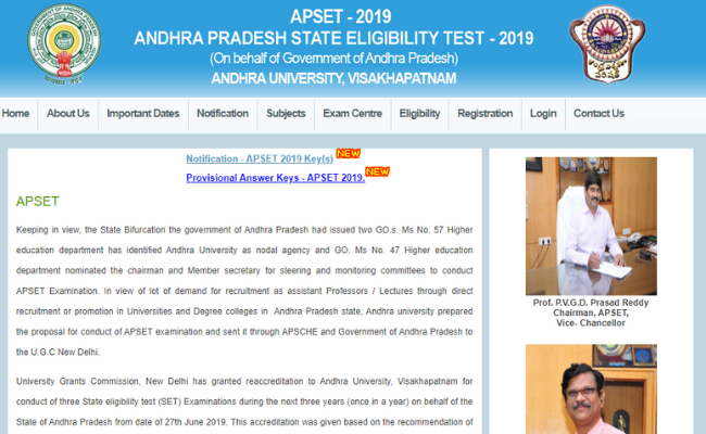 APSET 2019 Answer Key