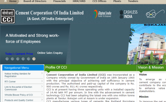 Cement Corporation of India Limited 2019 Recruitment