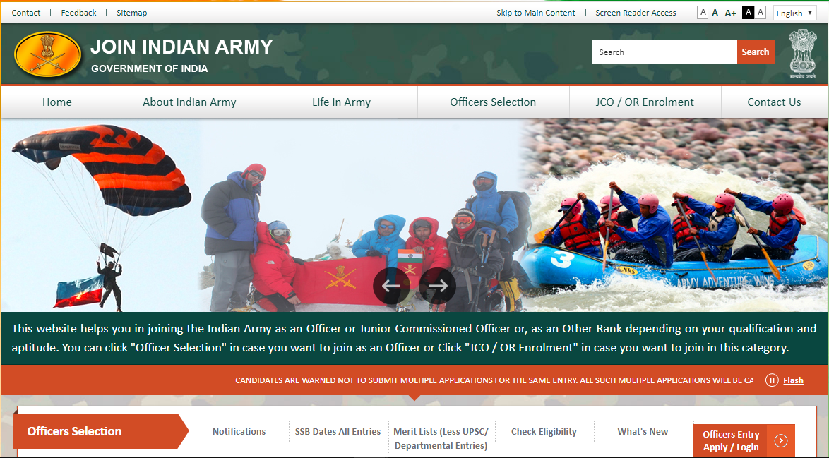 Indian Army Recruitment Rally 2019 for Tribals of Ujjain from 2nd November