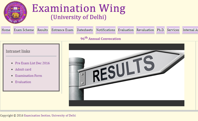 DU Semester Examination 2019