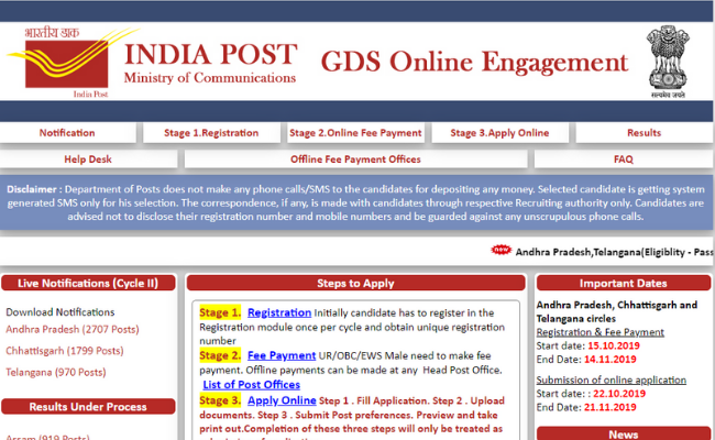 Indian Post GDS Recruitment 2019