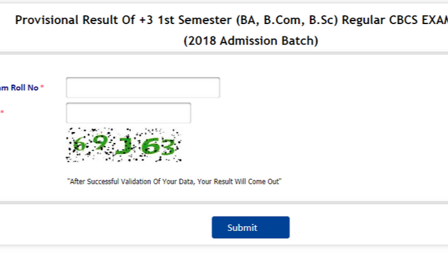 Utkal University +3 First Semester 2019 Result