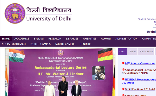University of Delhi (DU) Recruitment 2019