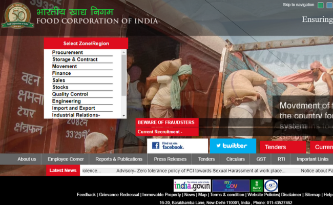 FCI Manager Admit Card 2019