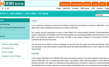 IDBI SO Recruitment 2019