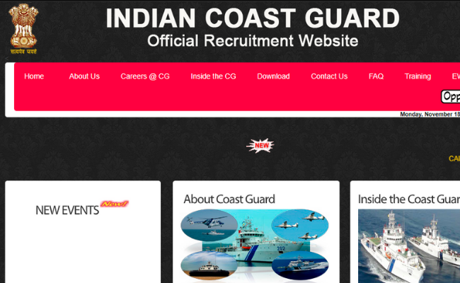 Indian Coast Guard Navik (DB) 10th Entry-01/2020 Batch Admit Card 2019