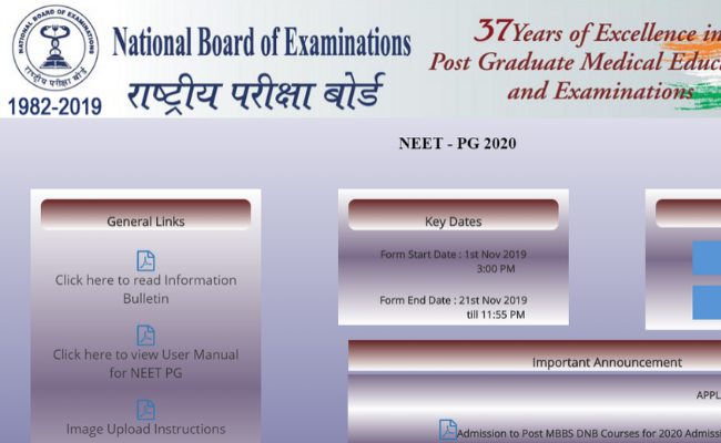 NEET PG 2020 Registration