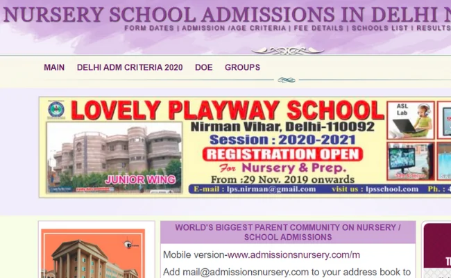 Nursery Admissions 2020