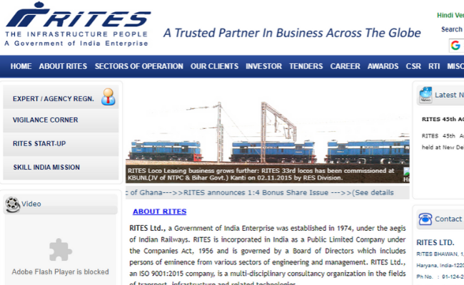 RITES Limited Recruitment 2019