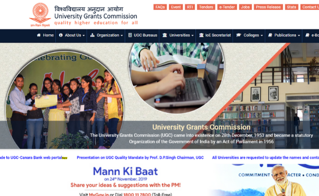 UGC Scholarship and Fellowship 2019