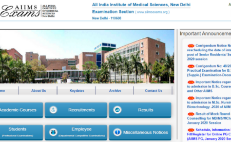 AIIMS B. Sc Nursing 2020 Registration