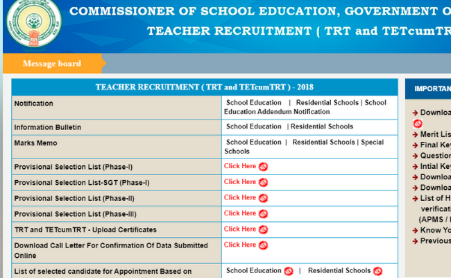 AP DSC SGT Result 2019