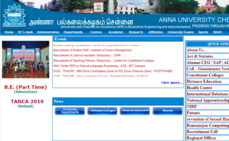 Anna University Recruitment 2019