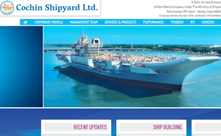 Cochin Shipyard Limited (CSL) Recruitment 2019