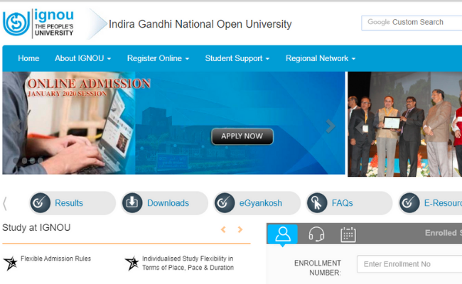 IGNOU January 2020 Application Process