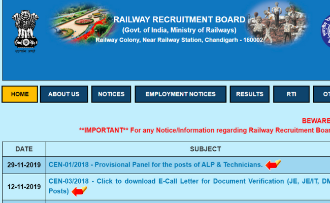 Rrb Ntpc Official Website 2020