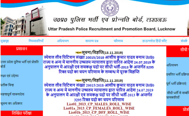 UPPRPB RECRUITMENT 2019, UPPRPB Admit Card 2019,