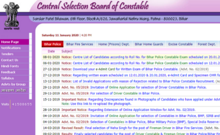 CSBC Bihar Constable 2019 