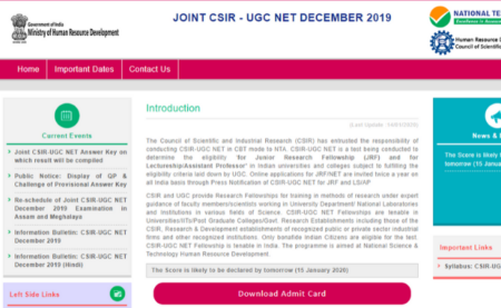 CSIR NET Result 2019 