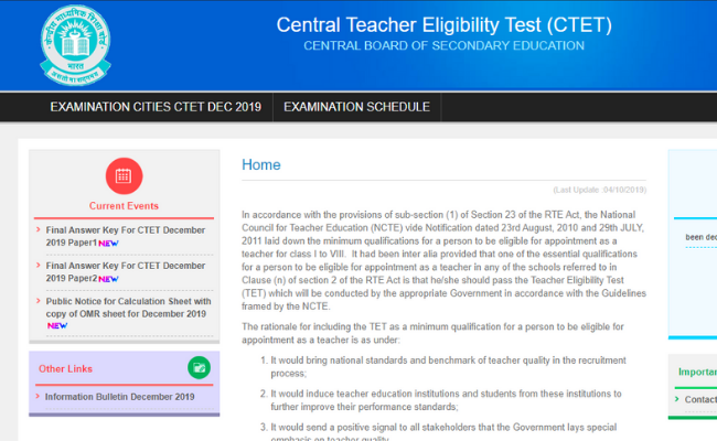 CTET December Result 2019