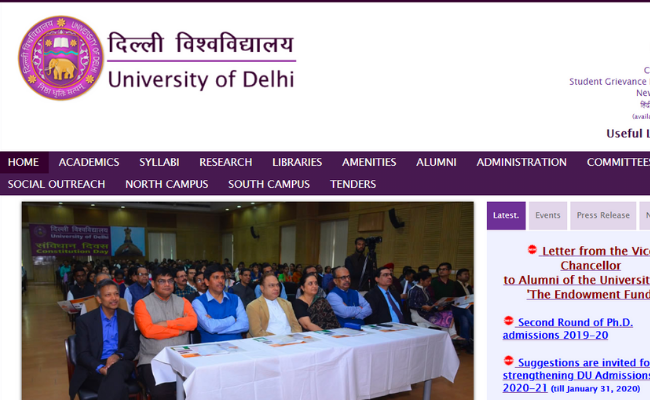 Delhi University Recruitment 2020
