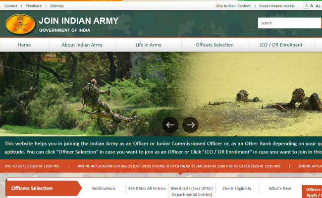 Indian Army SSC Recruitment 2020