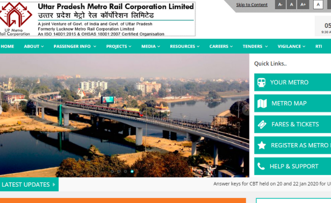 Lucknow Metro 2020 Answer Key