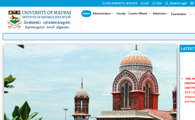 Madras University Result 2019