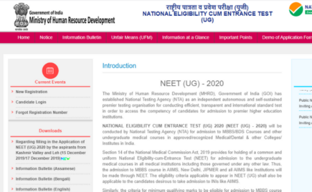 NEET 2020 Application Correction Window 
