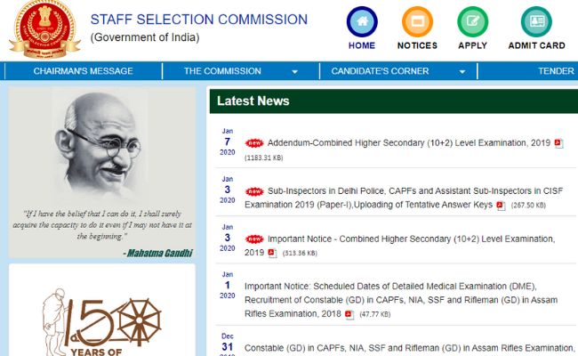 SSC Selection Post 8 2020 Notification