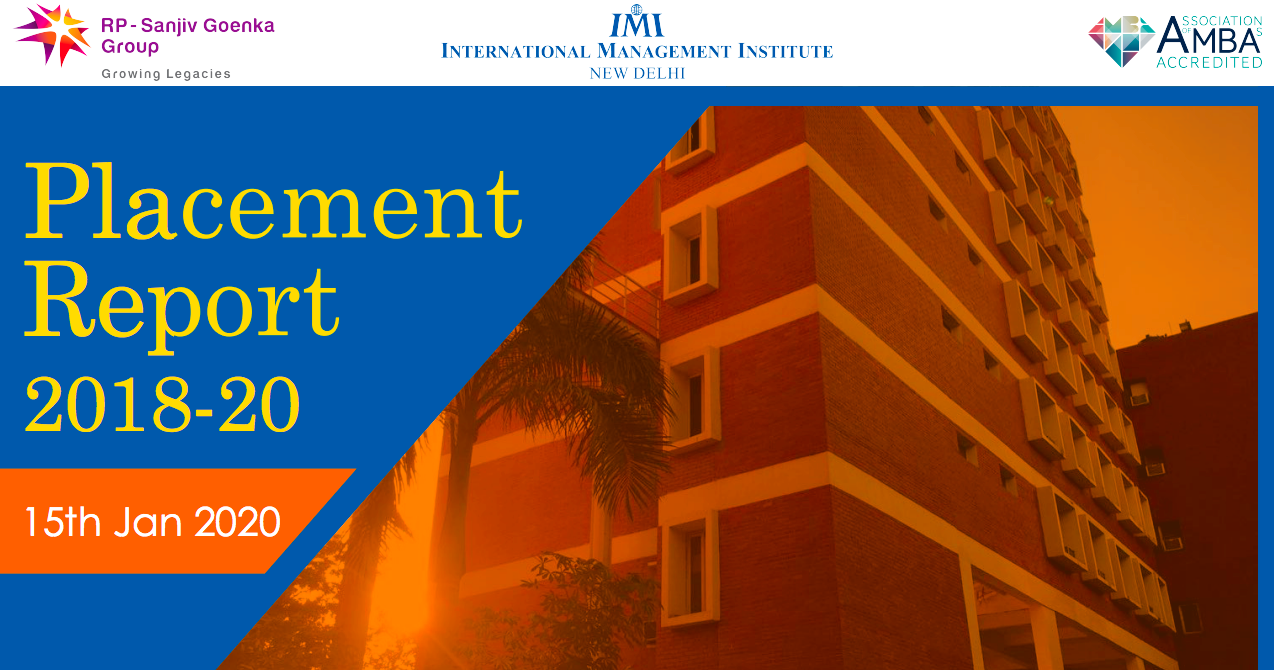 IMI New Delhi Placement Report