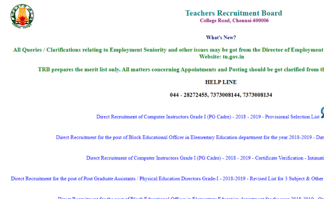 TNTRB 2019 Computer Instructor Selection List