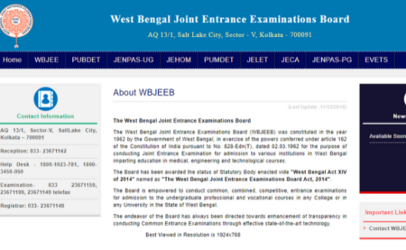 WBJEE 2020 Admit Card 