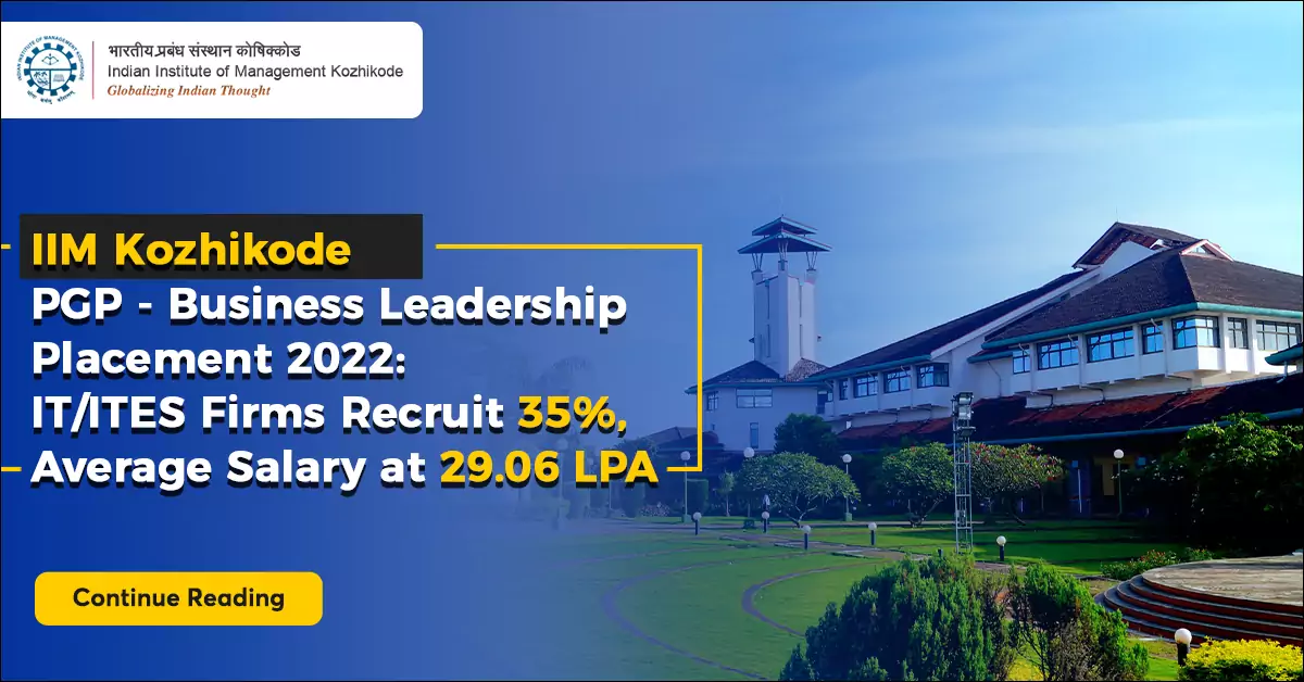IIM Kozhikode PGP – Business Leadership Placement 2022