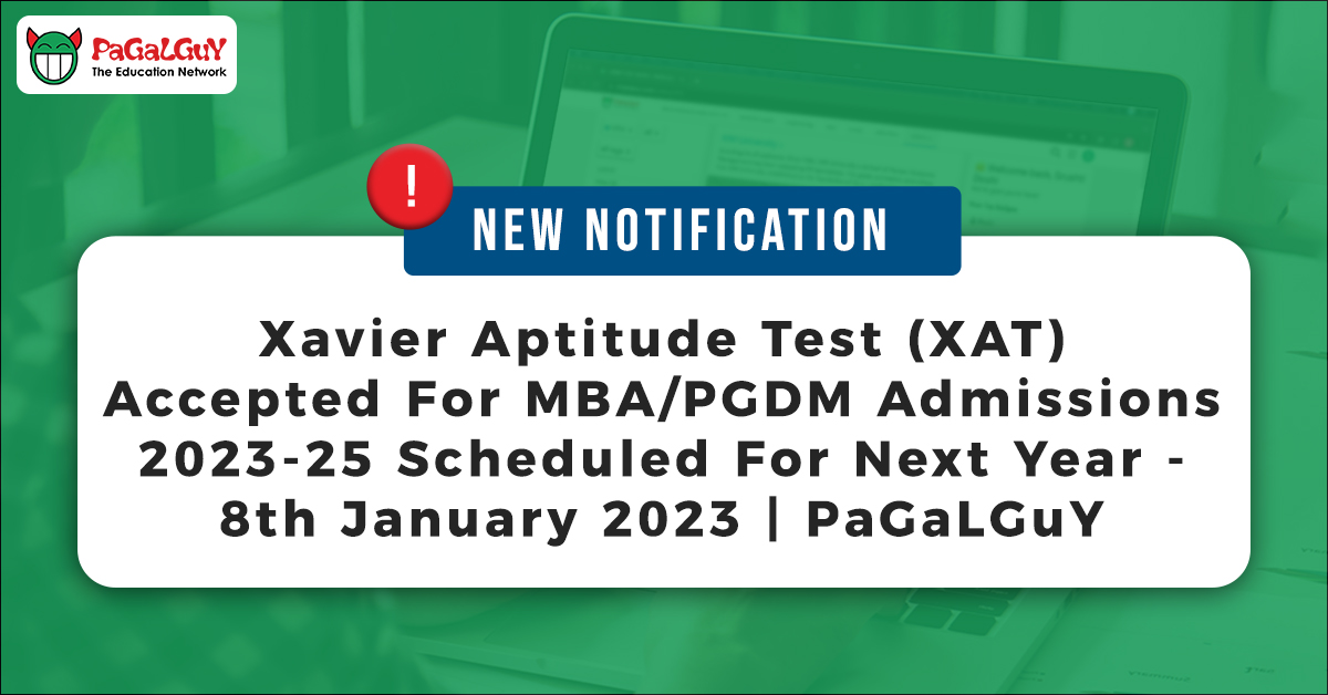 Xavier Aptitude Test Accepted For MBA/PGDM