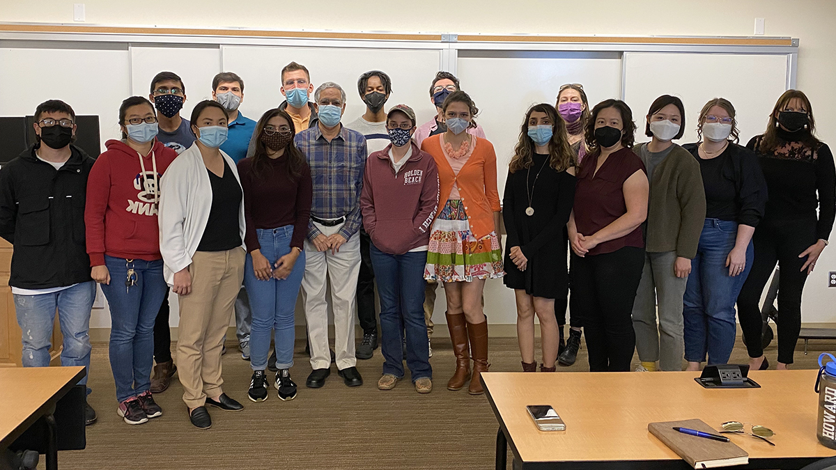 Dr. H. Rao Unnava with students of UC Davis club