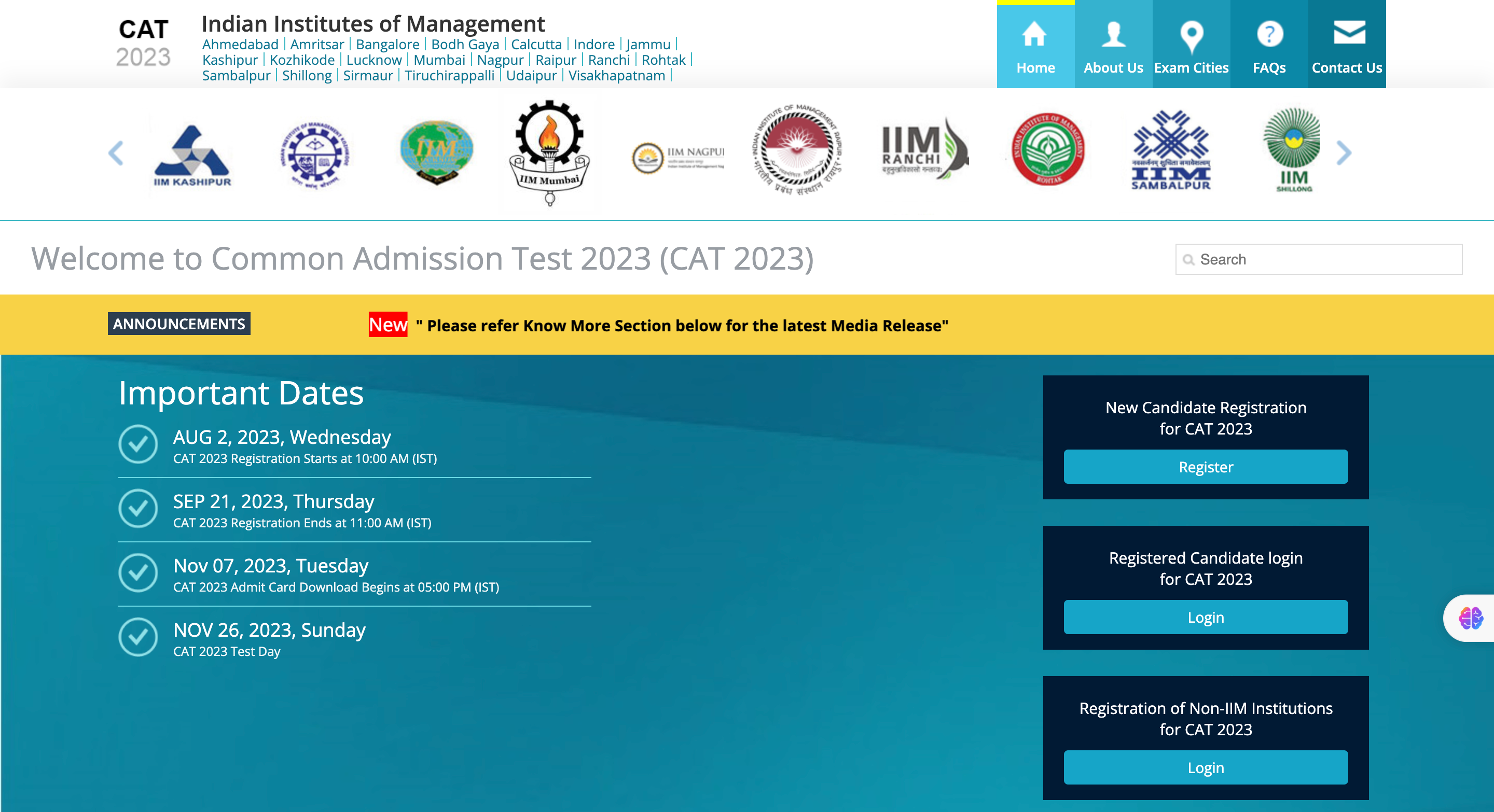 CAT 2023 answer key, CAT result