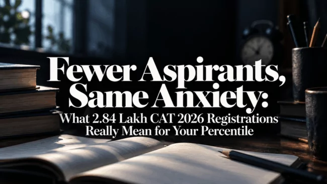Fewer Aspirants, Same Anxiety: What 2.84 Lakh CAT 2026 Registrations Really Mean for Your Percentile